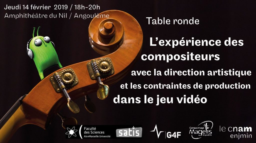 Table ronde sur la composition musicale pour le jeu vidéo en collaboration avec G4F